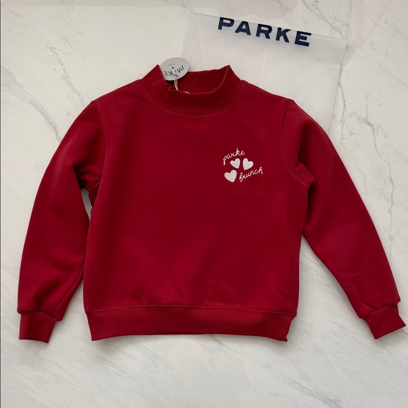 New With Tags Parke & Brunch Valentine's Fleece Mockneck Size S/M - Picture 4 of 10